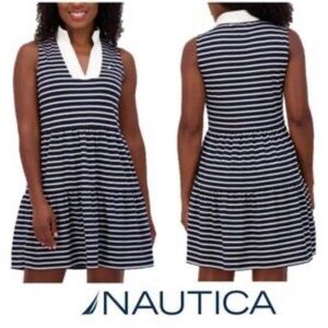 Nautica Tiered Dress w/Pockets! Size Large